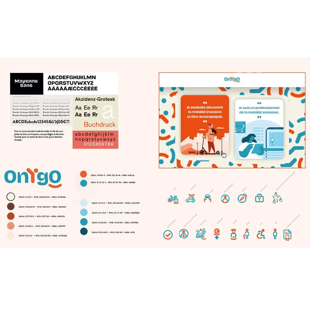 Mockup Onygo du site internet et des elements graphiques finaux